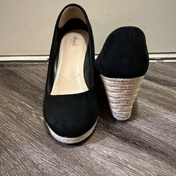 Charles by Charles David Black Suede Wedges - Picture 2 of 4